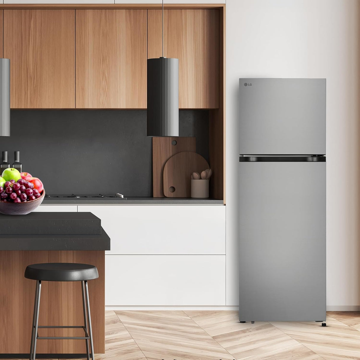 LG 251 L, 1 Star, Frost-Free Smart Inverter Double Door Refrigerator with Smart Mode (GLT2516WWPZ, Shiny Steel, Multi Air Flow Cooling with Max Fresh Zone, 2026 Model)-OPEN BOX