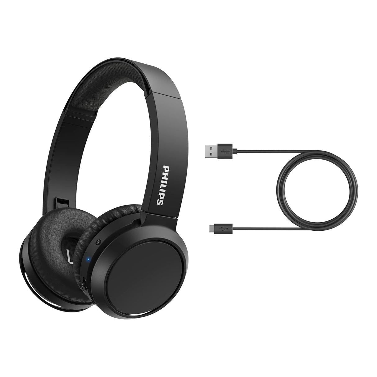 Philips Audio TAH4205XTBK/00 Bluetooth 5.0, Bass Booster, Quick Charging Upto 29H Playtime, 32mm Driver, Compact Folding Design Bluetooth Wireless On Ear Headphones with Mic (Black) (OPENBOX)
