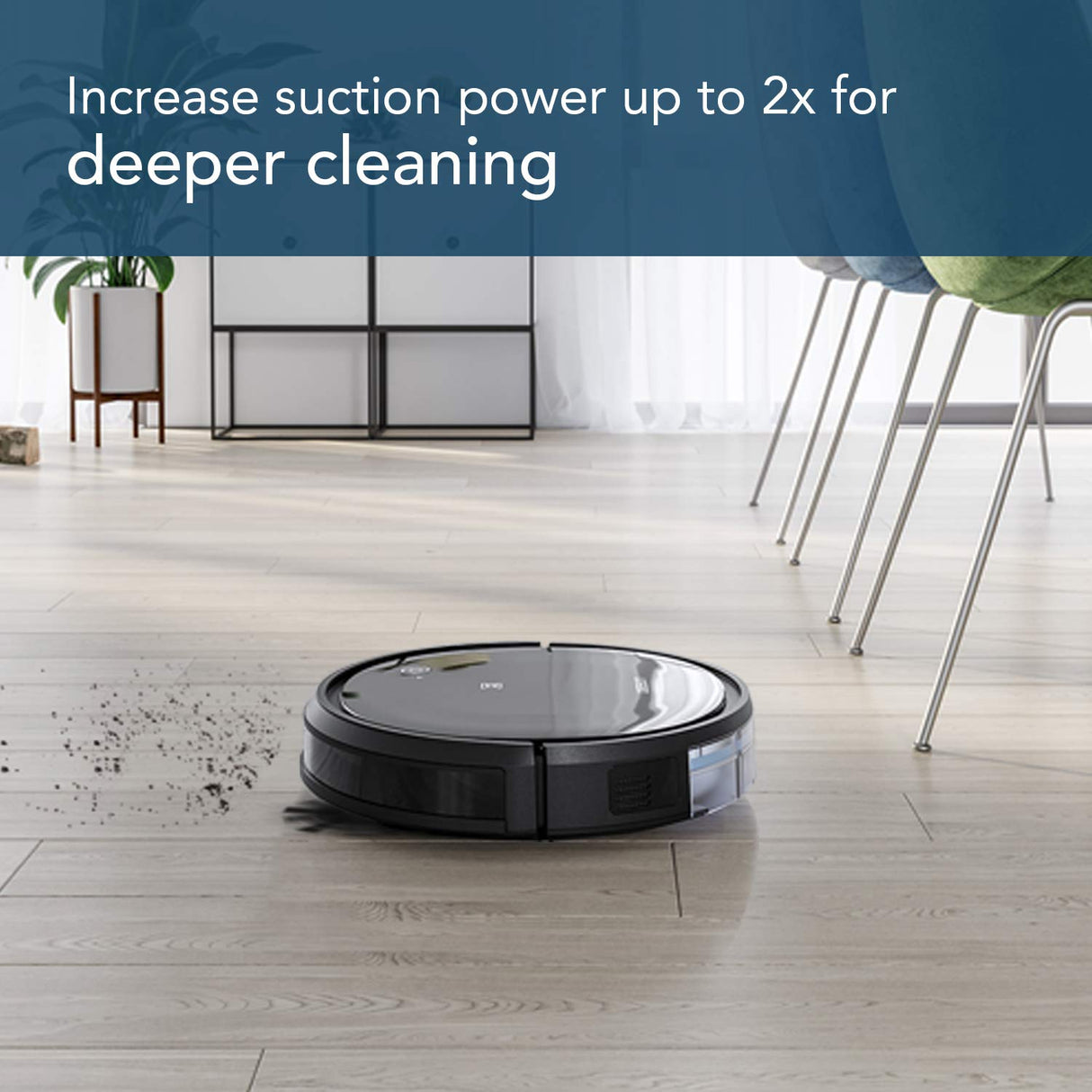 ECOVACS Deebot 500 Robotic Vacuum Cleaner with App & Voice Control, Strong Suction and Multiple Cleaning Modes, Self-Charging for Carpets & Hard Floors,work with Alexa (Black) (OPENBOX)