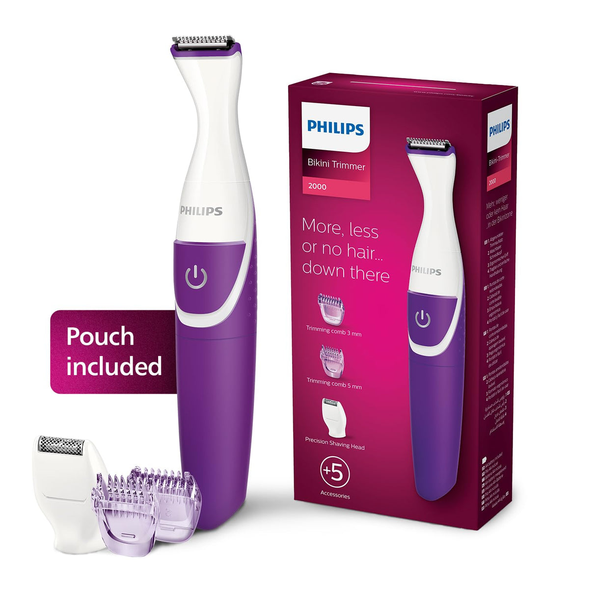 PHILIPS BRT383/15 Trimmer 180 min Runtime 3 Length Settings (Purple, White) (OPENBOX)