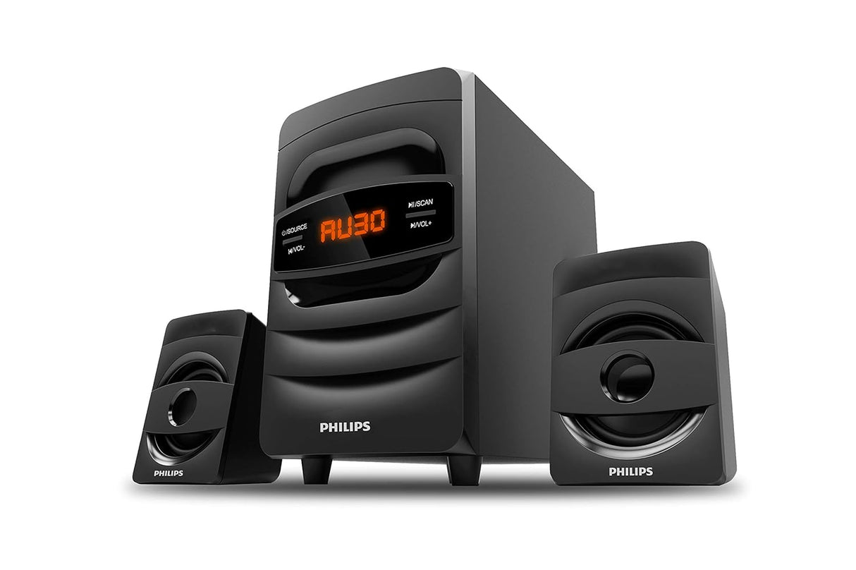 PHILIPS Audio MMS2625B 2.1 Channel, Bluetooth connectivity, Wired Multimedia Computer Speaker - Black (OPENBOX)