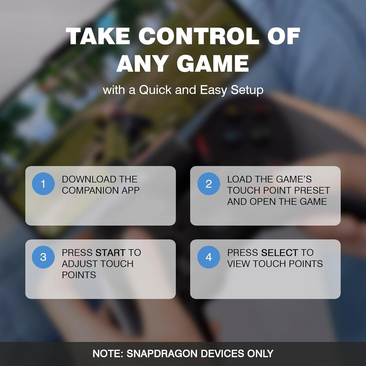 Amkette Evo Gamepad Pro 4 Programmable Gamepad for Android | for Snapdragon Devices Only | with Touch Point Mapping | Works with Genshin, BGMI, COD, Mobile Legends and More | Bluetooth 4.0 (Black) (OPENBOX)