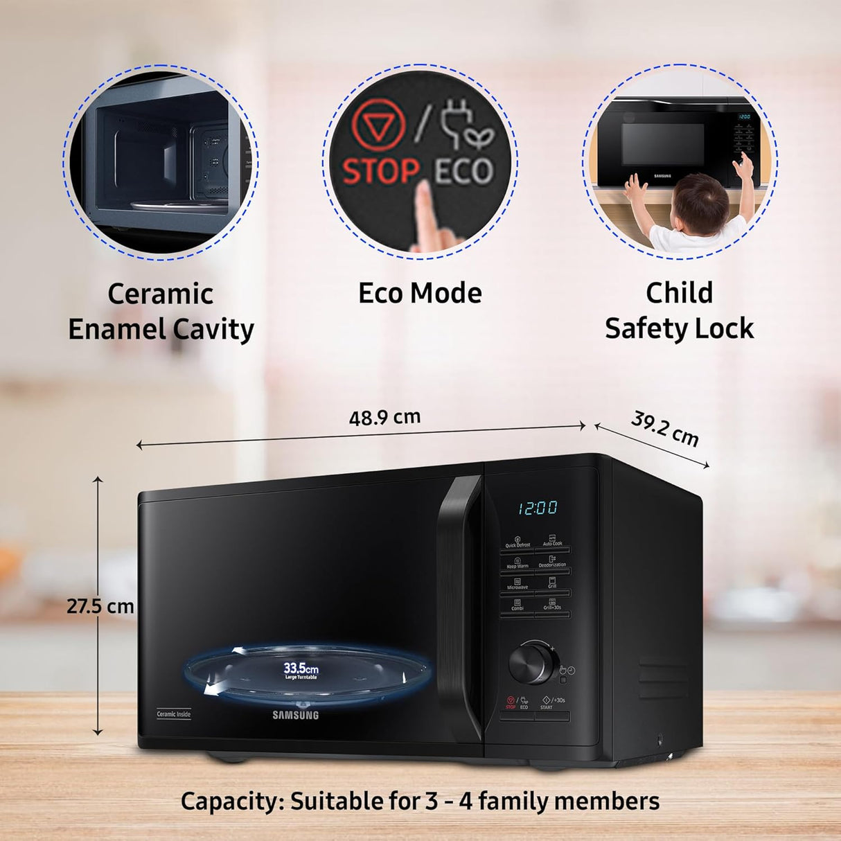 Samsung MW GRL 23L MG23A3515AK/TL (Black) (OPENBOX)