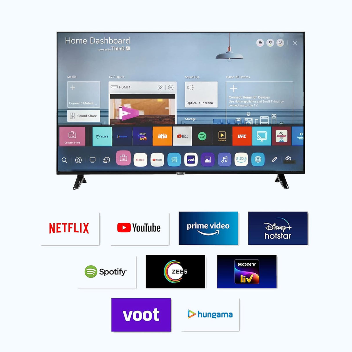 Croma 140 cm (55 Inches) 4K Ultra HD Smart LED TV (OPENBOX)