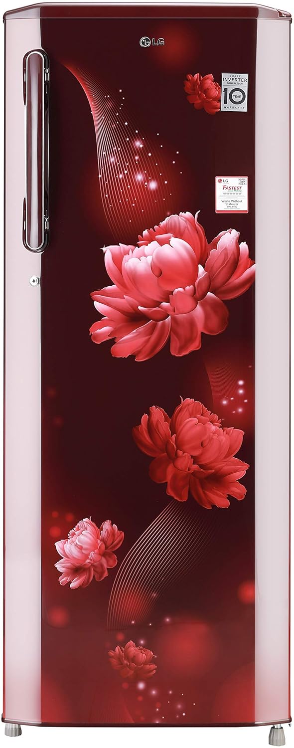 LG 270 Litres 3 Star Direct Cool Single Door Refrigerator (Model: GL-B281BSCX, Scarlet Charm) (OPENBOX)