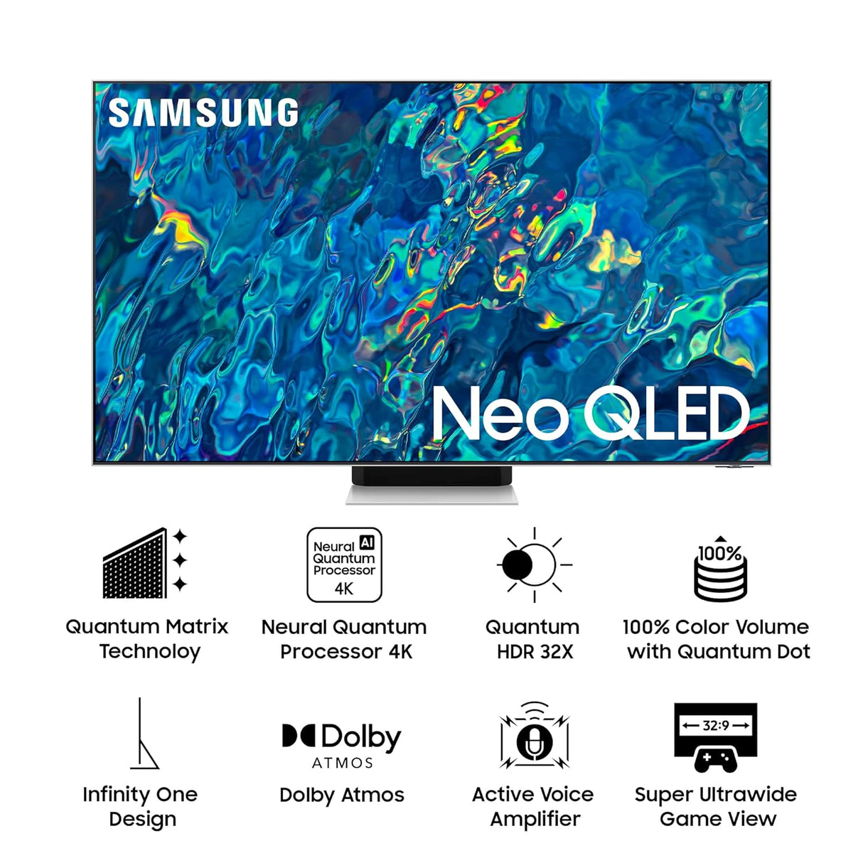 SAMSUNG 138 cm (55 inch) Neo QLED 4K Ultra HD Smart TV (QA55QN90CA, Black) (OPENBOX)