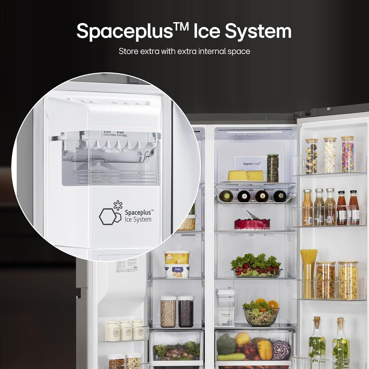 LG 630 Litres 3 Star Frost Free Side by Side Door Smart Wifi Enabled Refrigerator with Multi Air Flow (GL-L257CPZ3, Shiny Steel) (OPENBOX)