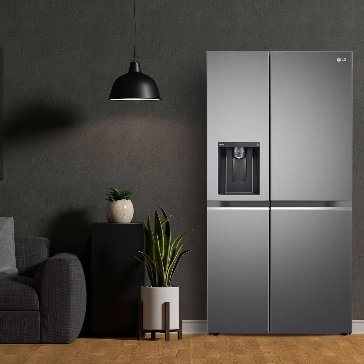 LG 630 Litres 3 Star Frost Free Side by Side Door Smart Wifi Enabled Refrigerator with Multi Air Flow (GL-L257CPZ3, Shiny Steel) (OPENBOX)