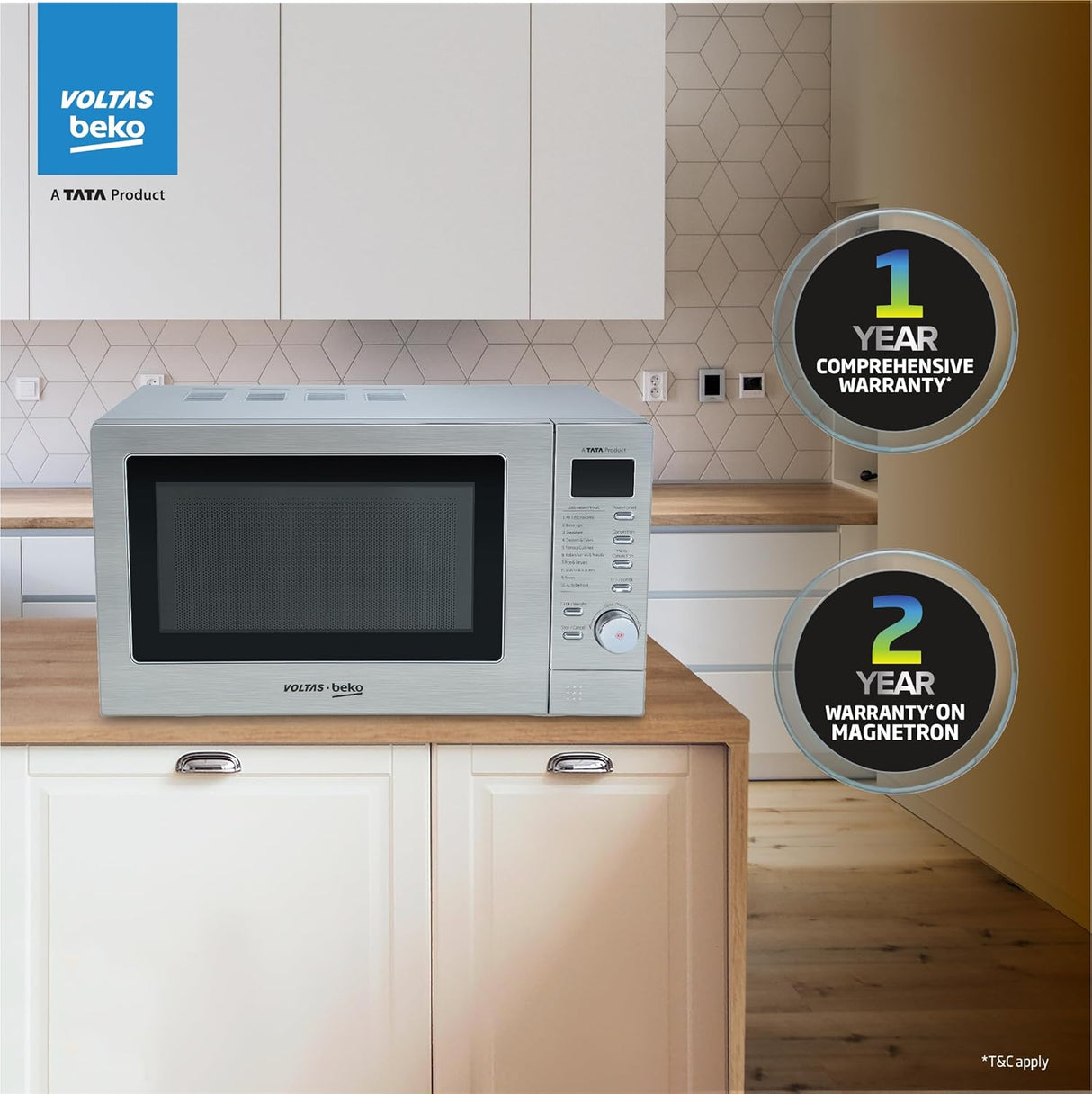 Voltas Beko 20 Litres Convection Microwave Oven (Digital Timer, MC20SD, Silver) (OPENBOX)