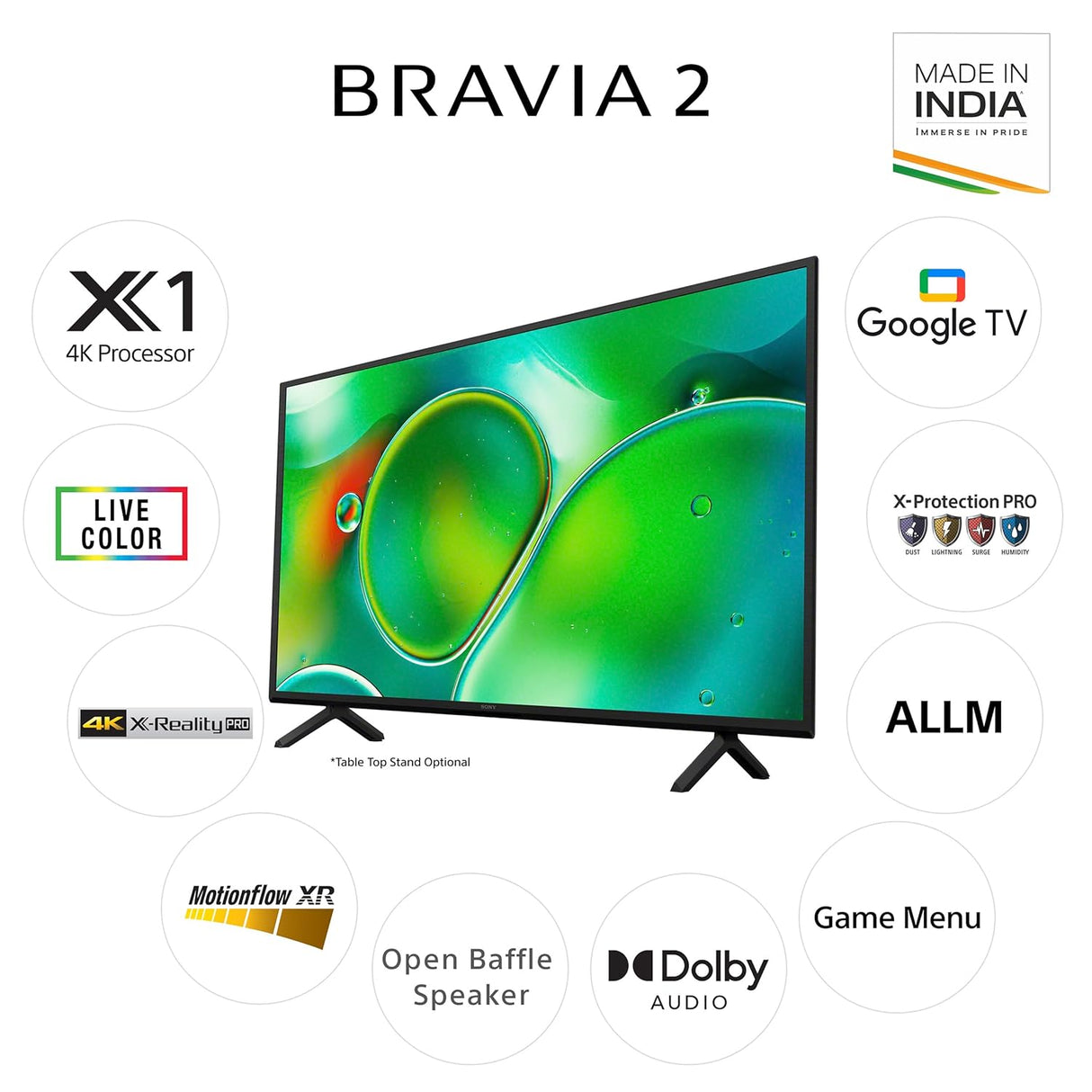 SONY BRAVIA 108 cm (43 inch) 4K Ultra HD LED Google TV with X1 4K Processor (OPENBOX)