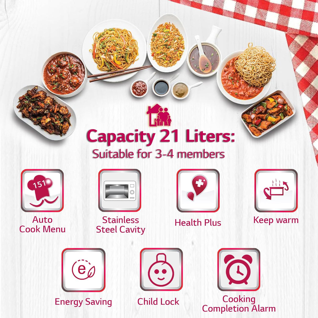 LG 21 L All In One Convection Microwave Oven (MC2146BL, Black) (OPENBOX)