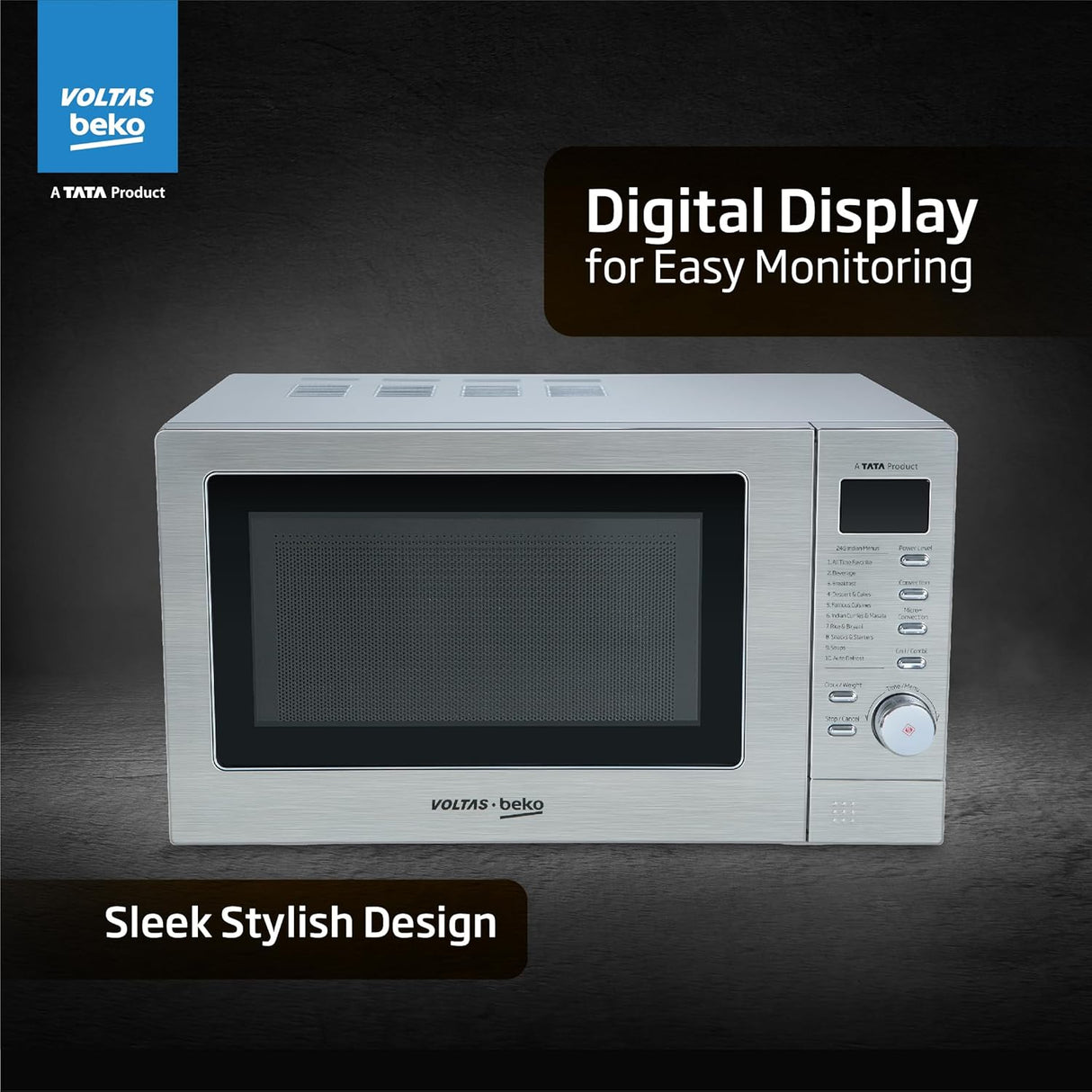 Voltas Beko 20 Litres Convection Microwave Oven (Digital Timer, MC20SD, Silver) (OPENBOX)