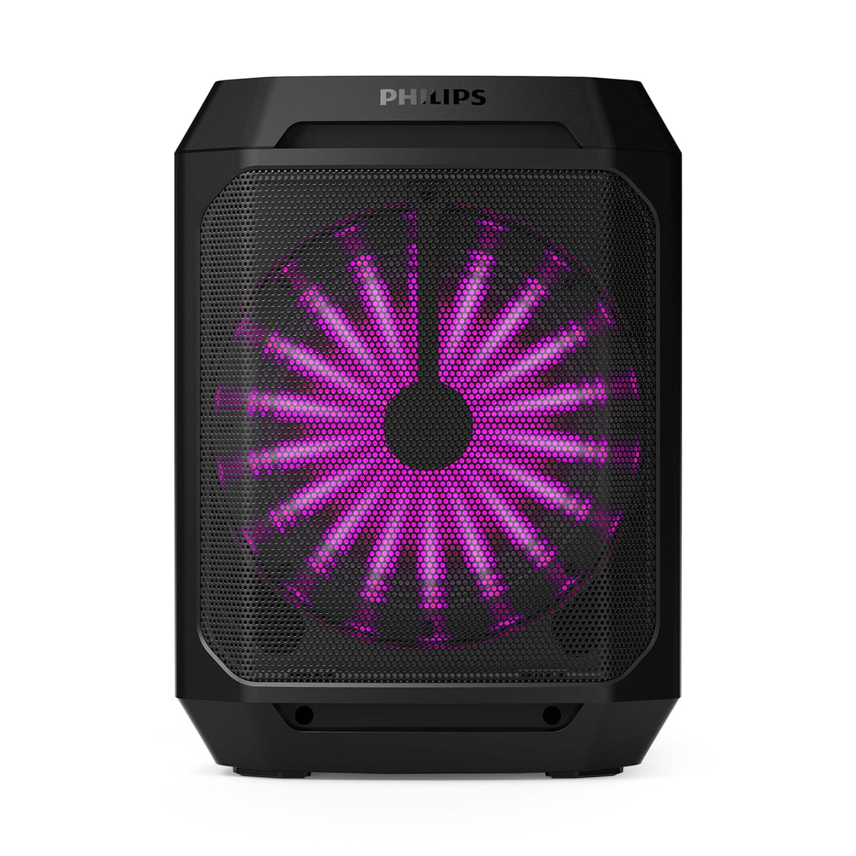 PHILIPS TAX2208 Bluetooth Party Speaker, Dynamic Bass Boost, Bluetooth and Aux-in, Karaoke Microphone Input, Wireless Pairing for Stereo Sound, Up to 7 Hours Battery, Built-in Carry Handle, USB-C (OPENBOX)