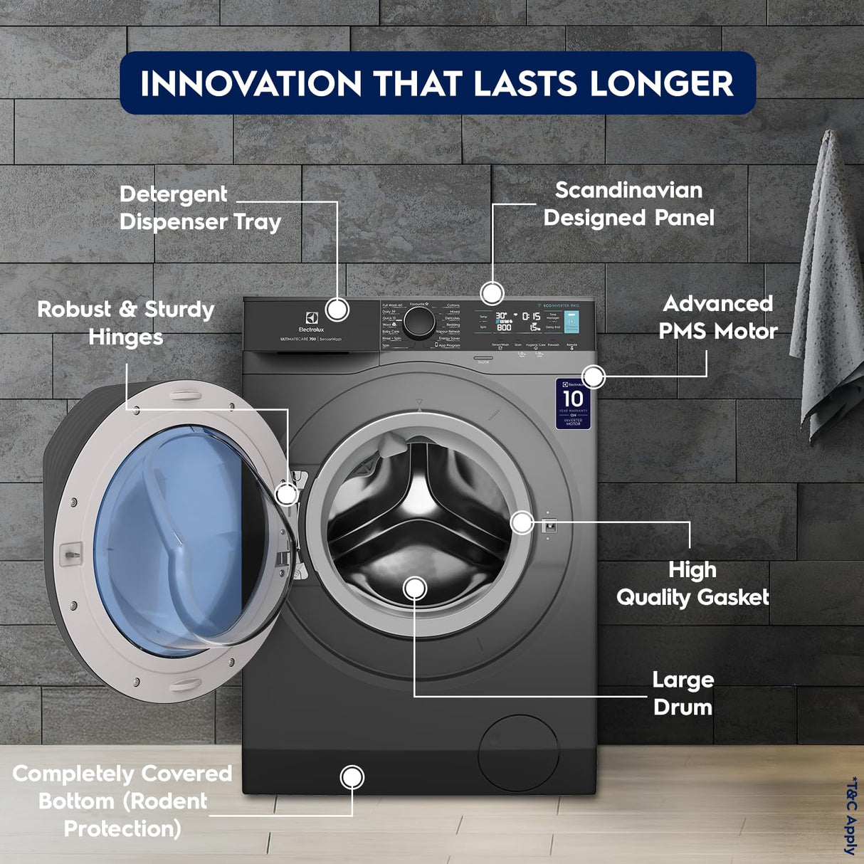 Electrolux 11 kg 5 Star Wifi Inverter Fully Automatic Front Load Washing Machine (OPENBOX)