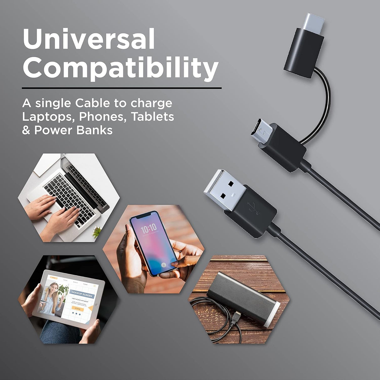 Croma 2-in-1 Cable 1.2M CRCMA0103STO12 (OPENBOX)