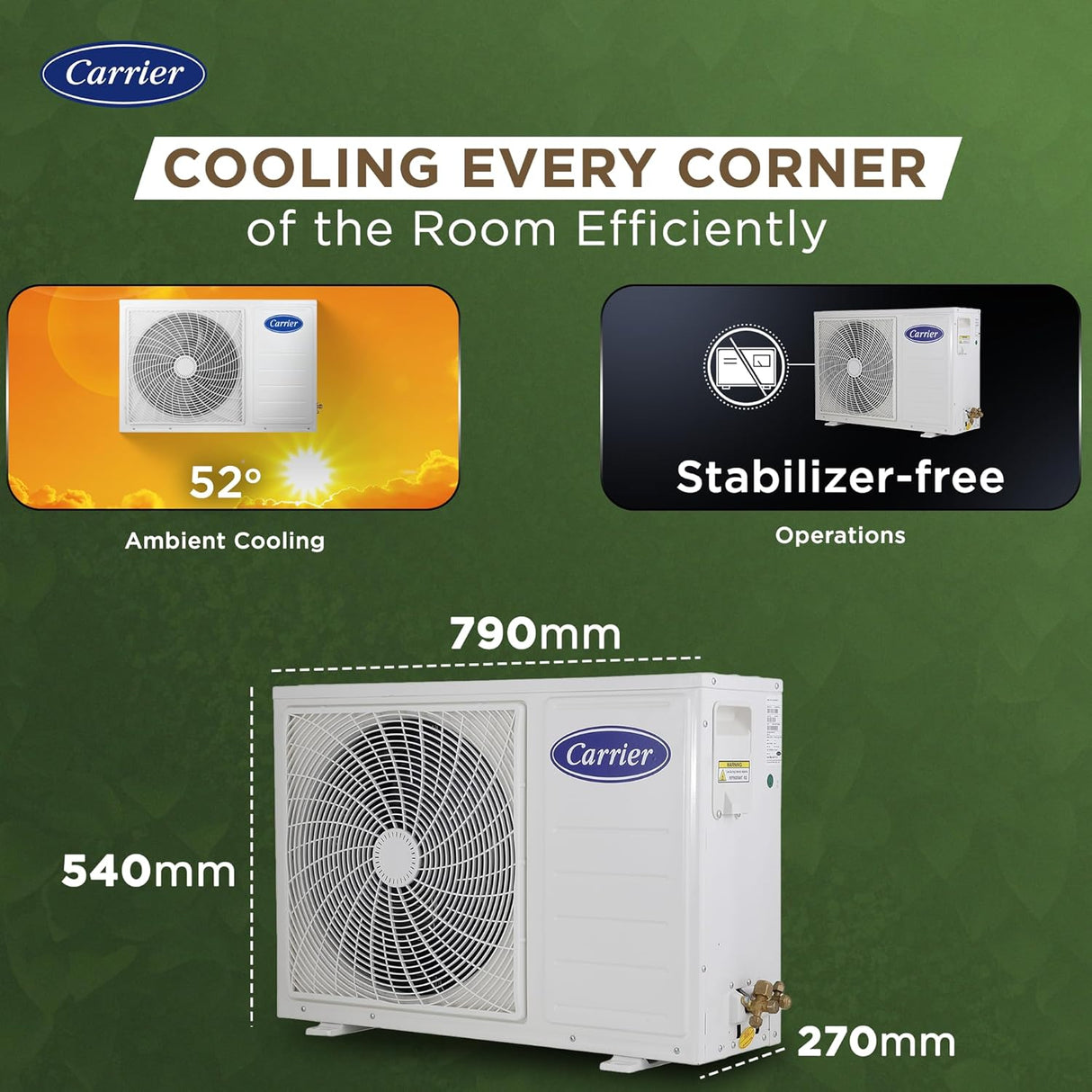 E-Carrier 1.5 Ton 3 Star Wi-Fi Smart Flexicool Inverter Split AC (Copper, Convertible 6-in-1 Cooling,Smart Energy Display, HD & PM 2.5 Filter, ESTER EDGE FXi (Wi-Fi), CAI18EE3R35W0,White) (OPENBOX)