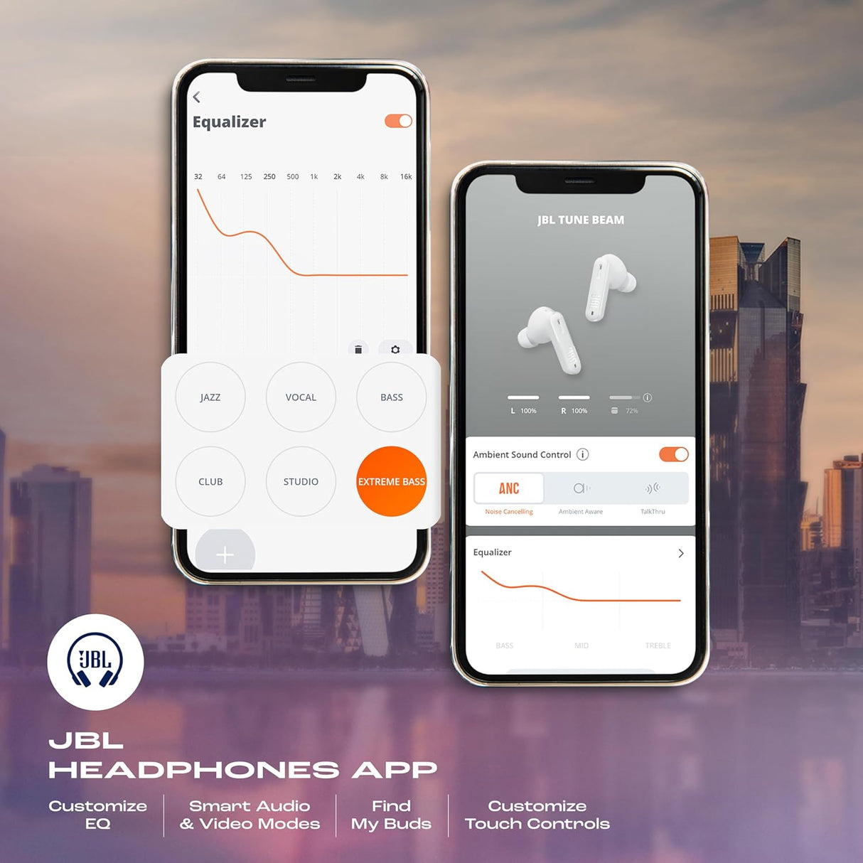 JBL Tune Beam TWS (True Wireless Stereo) White (OPENBOX)