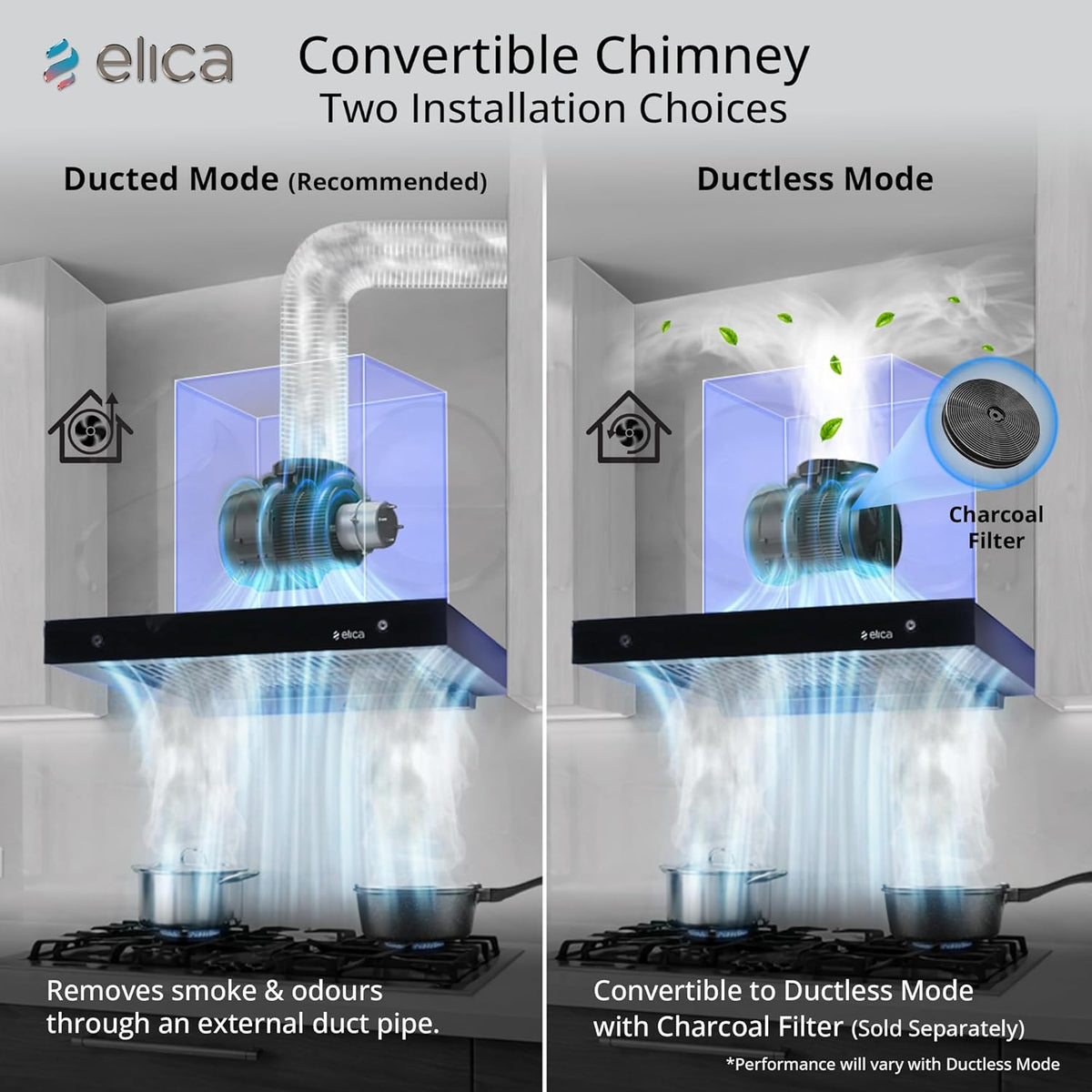 Elica 90cm 1425 m3/hr Filterless Autoclean Kitchen Chimney with FULL GRILL | 10 Years Motor & 5 Years Comprehensive Warranty | FL 900 SPT MAX HAC MS NERO | Black| Touch Control + Motion Sensor Control-open box