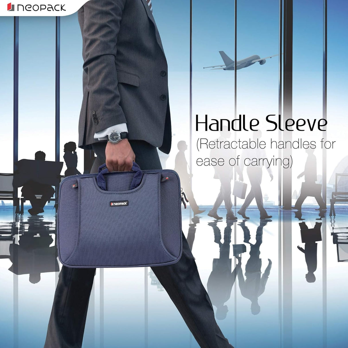 Neopack Handle Sleeve/Slim Bag for All 13 Inch Laptops/MacBook Pro & Air 13.3 inch - Blue (HP, Apple MacBook, Sony, Samsung, Lenovo, IBM, Asus, Toshiba, Compaq, Acer) (OPENBOX)