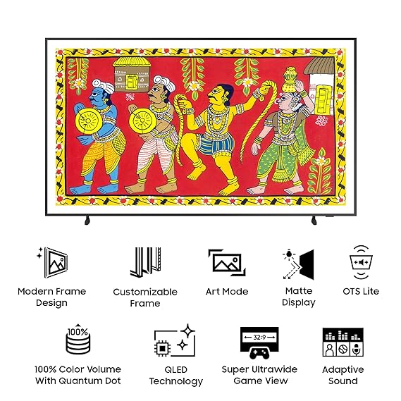 SAMSUNG LS Frame Series 138 cm (55 inch) QLED 4K Ultra HD Tizen TV with Alexa Compatibility (OPENBOX)