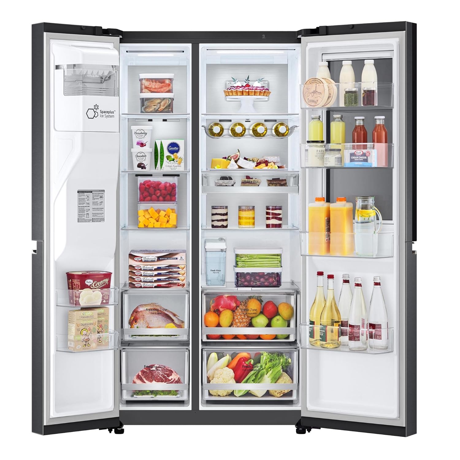 LG 630 Litres 3 Star Frost Free Side by Side Door Smart Wifi Enabled Refrigerator with Multi Air Flow (GL-X257AMC3, Matt Black) (OPENBOX)
