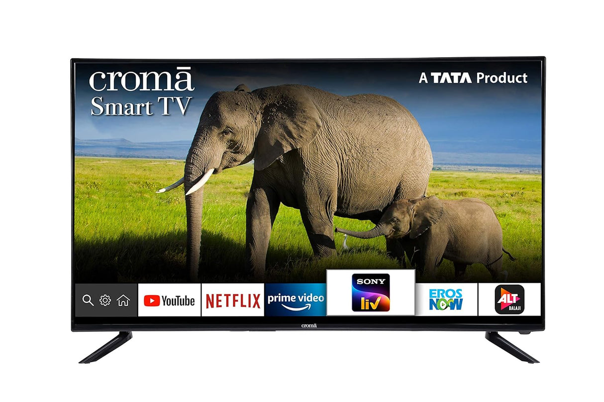 CROMA 124 cm (49 Inches) 4K Ultra HD Smart LED TV EL7346 (Black) (OPENBOX)