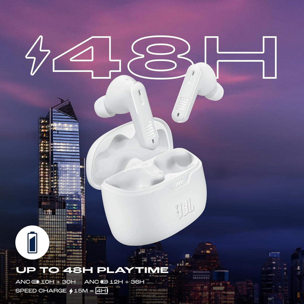 JBL Tune Beam TWS (True Wireless Stereo) White (OPENBOX)