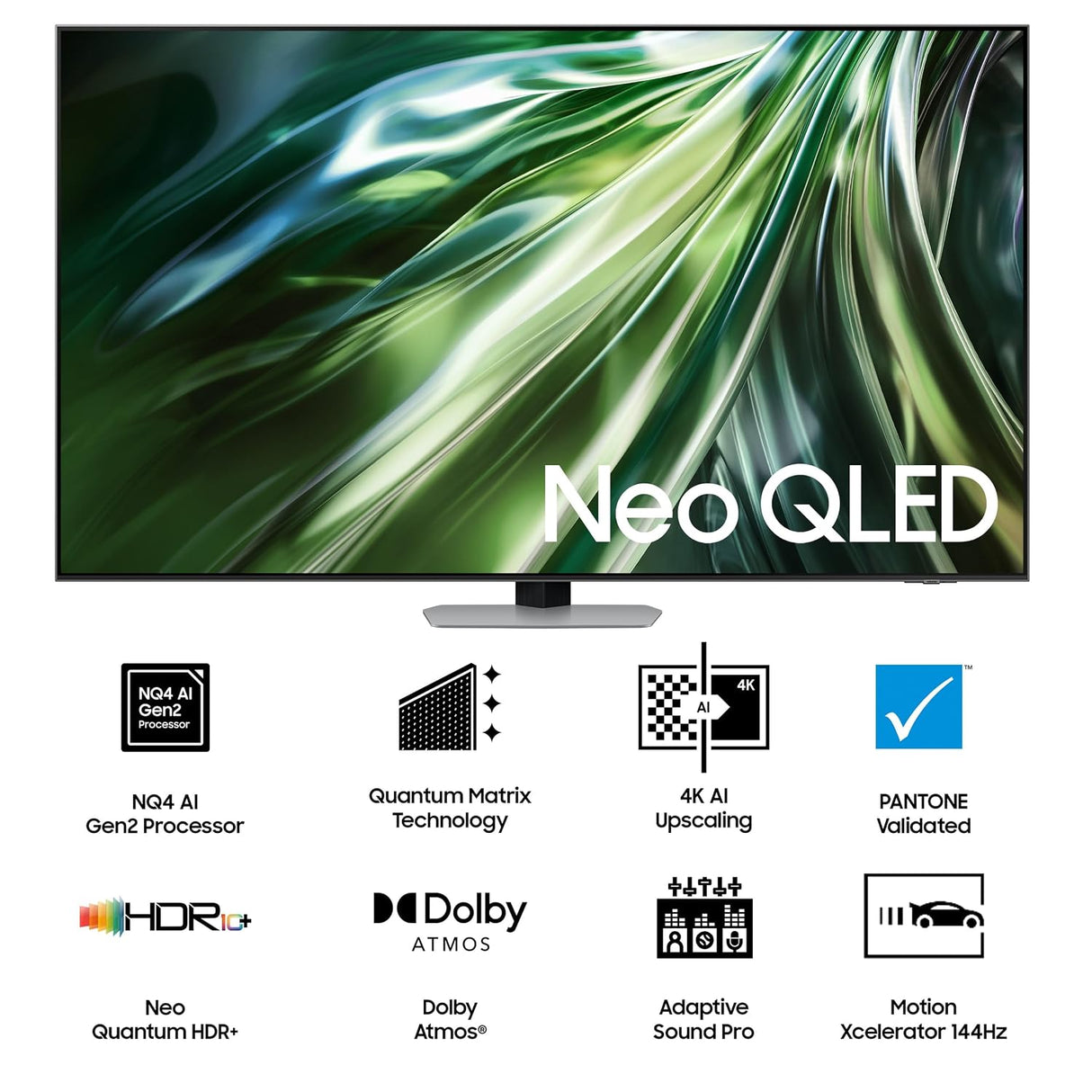 Samsung 163 cm (65 inches) 4K Ultra HD Mini LED AI Smart Neo-QLED TV QA65QN90DAULXL (Carbon Silver)-OPEN BOX