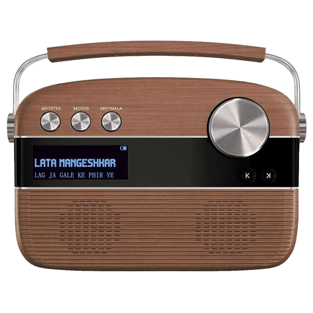 SAREGAMA Carvaan 6W Portable Bluetooth Speaker (5 Hours Playtime, Oakwood Brown)-OPEN BOX
