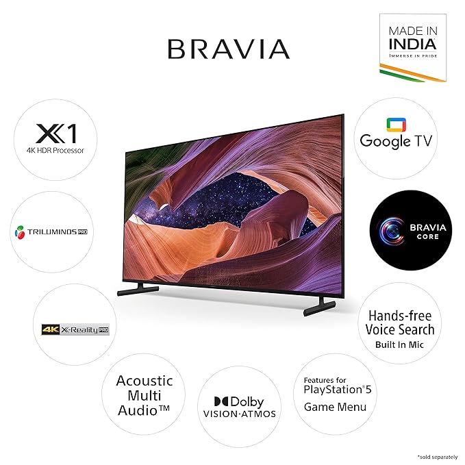 SONY X82L 138.8 cm (55 inch) 4K Ultra HD LED Google TV with Live Colour Technology (2023 model) (OPENBOX)
