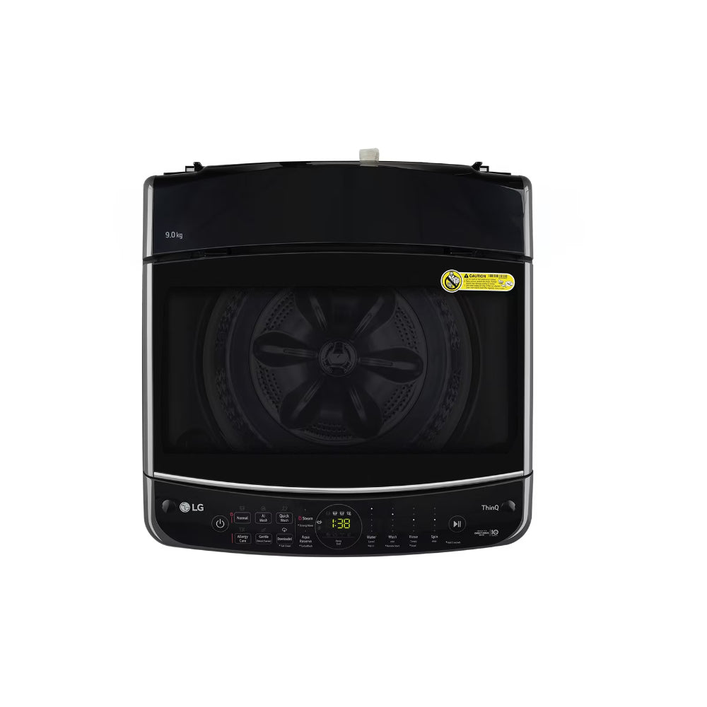 LG 9 kg 5 Star Fully Automatic Top Load Washing Machine (THD09SWM.ABMQEIL, In-built Heater, Black) (OPENBOX)