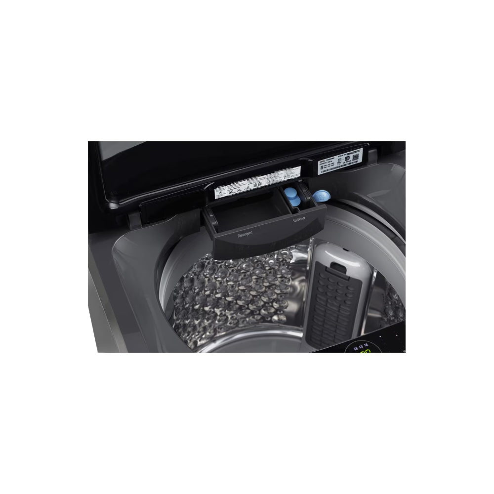 LG 9 kg 5 Star Fully Automatic Top Load Washing Machine (THD09SWM.ABMQEIL, In-built Heater, Black) (OPENBOX)