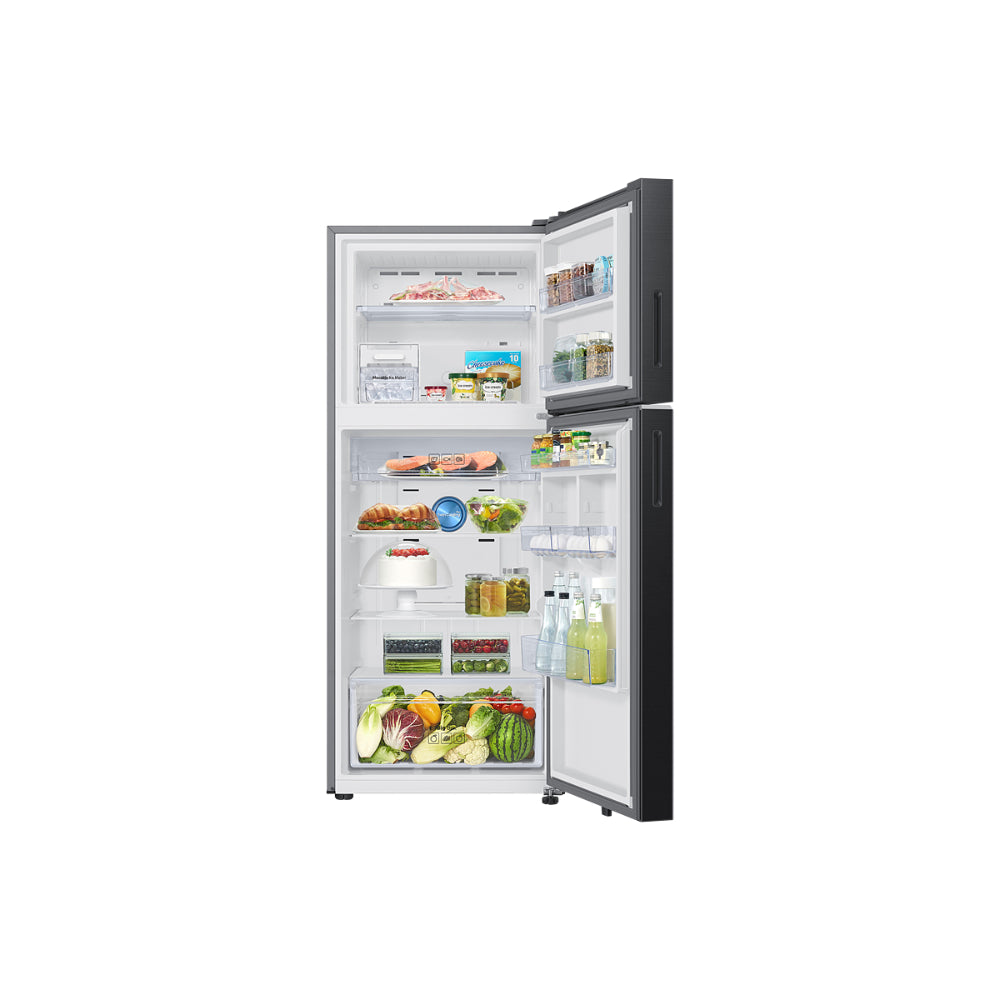 SAMSUNG 396 Litres 2 Star Frost Free Double Door Smart Wifi Enabled Refrigerator with Digital Inverter Compressor (Black Matt) (OPENBOX)
