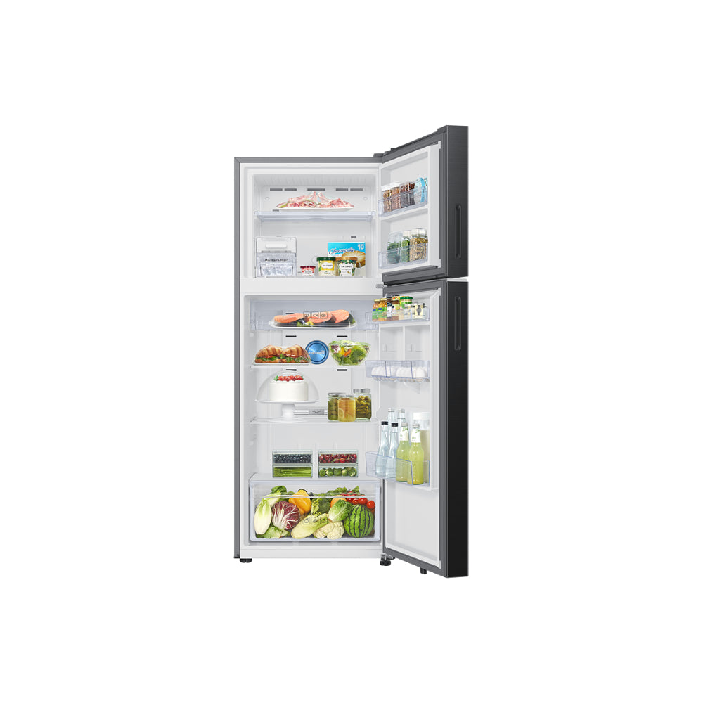 Samsung 419 Litres 3 Star Frost Free Double Door Refrigerator with Digital Inverter Compressor (RT45DG6A4DBXHL, Luxe Black) (OPENBOX)