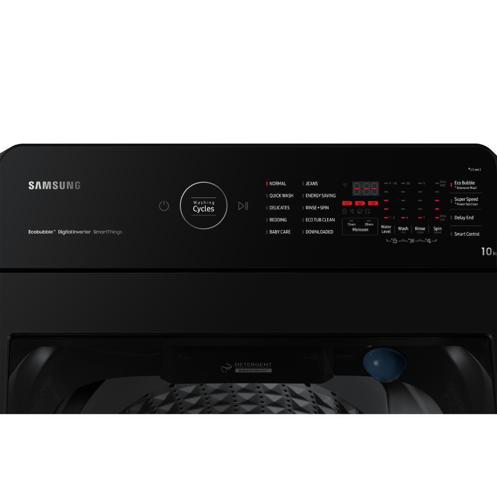 SAMSUNG 10 kg 5 Star Inverter Fully Automatic Top Load Washing Machine (WA10BG4546BVTL, Eco Bubble Technology, Dark Gray) (OPENBOX)