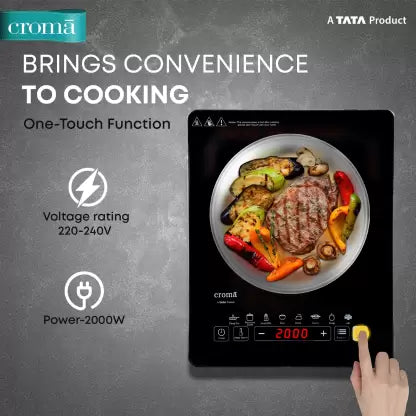 Croma 2000W Induction Cooktop CRSKAH802S (OPENBOX)