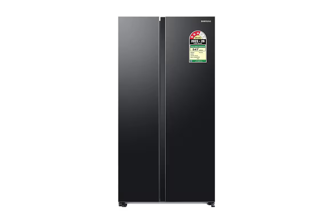 Samsung RS76CG8103B1HL 653L 3 Star Inverter Side-by-Side Refrigerator | Twin Cooling Plus | Wi-Fi Enabled with SmartThings | Black-OPEN BOX