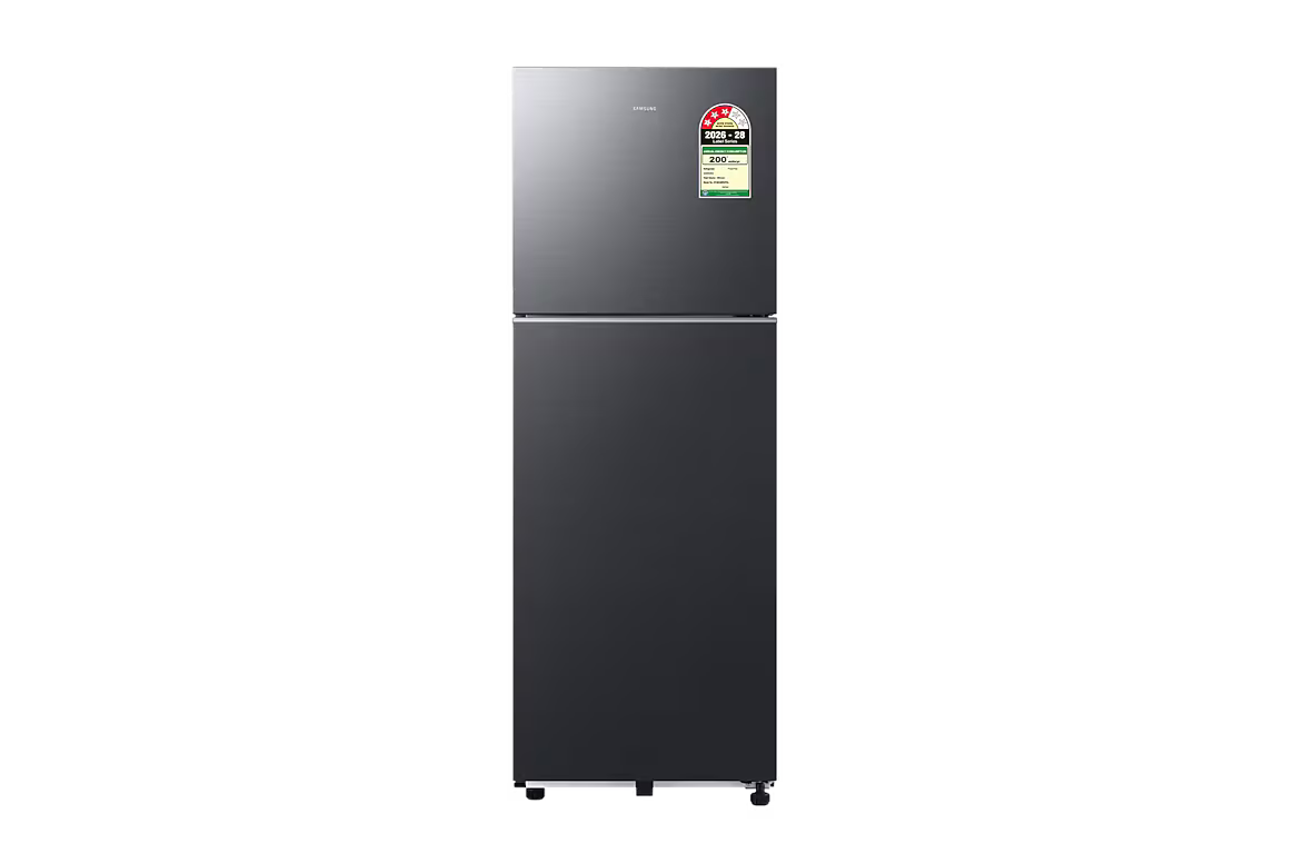 Samsung 236 L, 3 Star, Digital Inverter, Frost Free Double Door Refrigerator (RT40H28W3FHL, Black Ca