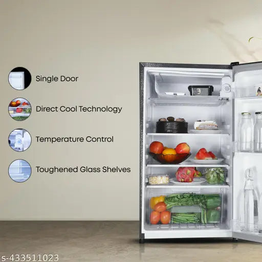 Croma 90 Litres 1 Star Direct Cool Single Door Refrigerator with Anti Fungal Door Gasket (CRLR090DCB250507, Hairline Grey) (OPENBOX)