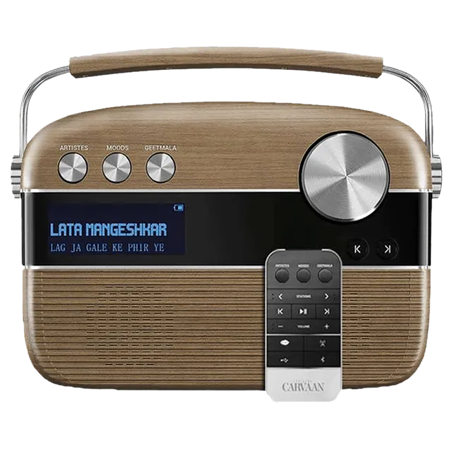 SAREGAMA Carvaan 6W Portable Bluetooth Speaker (5 Hours Playtime, Oakwood Brown)-OPEN BOX