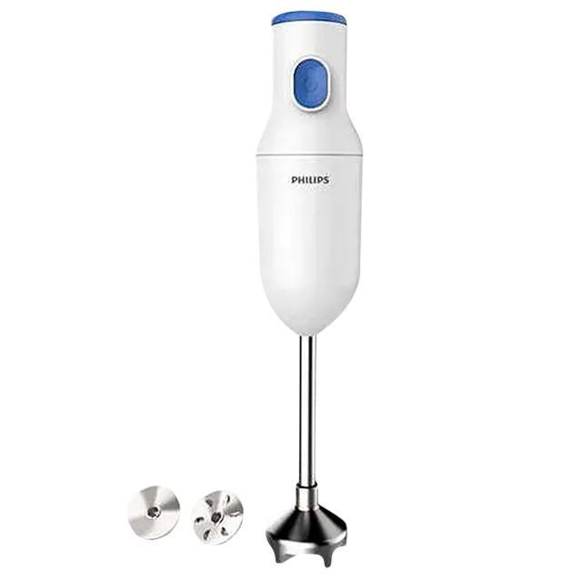 PHILIPS Daily Collection 250 Watt Hand Blender with 2 Attachments (Safety Carry Lock, Blue & White)