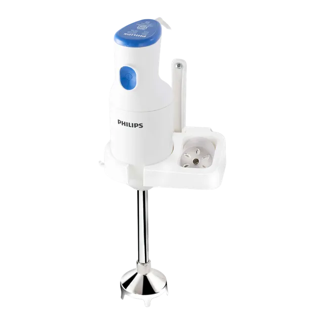 PHILIPS Daily Collection 250 Watt Hand Blender with 2 Attachments (Safety Carry Lock, Blue & White)