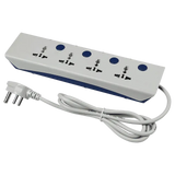 HAVELLS Royal Star 10 Amps 4 Sockets Plus 4 Surge and Spike Guard (2 Meters, Surge Protection, AHNKXXB104, Grey)-OPEN BOX