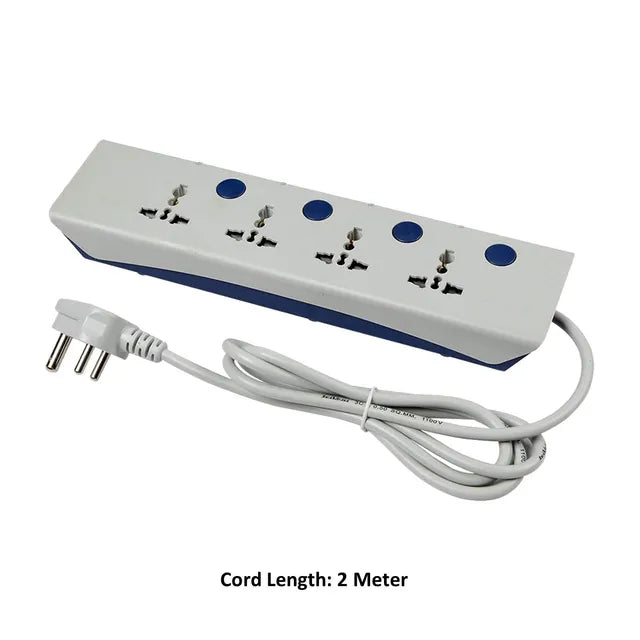 HAVELLS Royal Star 10 Amps 4 Sockets Plus 4 Surge and Spike Guard (2 Meters, Surge Protection, AHNKXXB104, Grey)-OPEN BOX