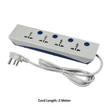 HAVELLS Royal Star 10 Amps 4 Sockets Plus 4 Surge and Spike Guard (2 Meters, Surge Protection, AHNKXXB104, Grey)-OPEN BOX