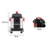 EUREKA FORBES NXT 1380W Wet & Dry Vacuum Cleaner with In Hand Suction Control (Powerful Blower, Black & Red)-OPEN BOX