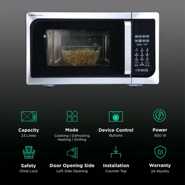Croma 23L Convection Microwave Oven with LED Display