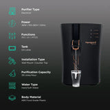 Aquaguard Royale 5.5L RO + UV + MTDS + SS Smart Water Purifier with Active Copper Zinc Booster Tech and 7 Stage Purification (Black/Bronze)