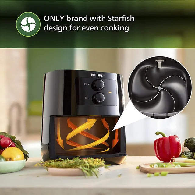 PHILIPS Spectre 4.1L 1400 Watt Air Fryer with Rapid Air Technology (Black) (OPENBOX)