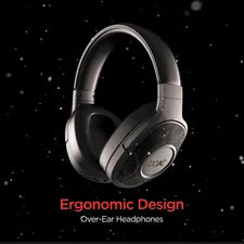 boAt Rockerz 550 Bluetooth Headphone without Mic (Dual Connectivity, Over Ear, Black)